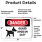 Signmission Guard Dogs On Duty Danger Sign, Vinyl Decal, 7in W x 5in L, 2PK OS-2PACK-DS-D-57-L-1286 - alternate 4